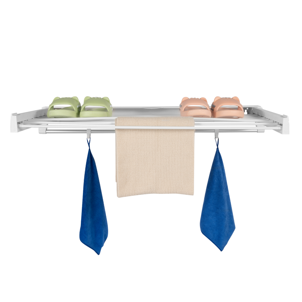 White Wall Mounted Foldable Clothes Drying Rack S1959