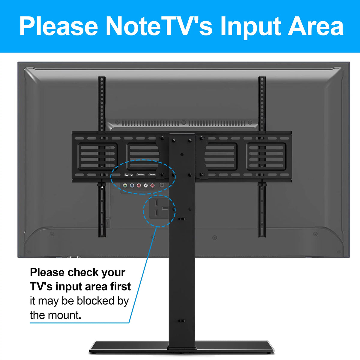 Universal Tabletop TV Stand up to 80 inch Flat Screen TV, Black G9695