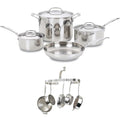 7-Piece Stainless Steel Cookware Set with Wall Mounted Rack G92082