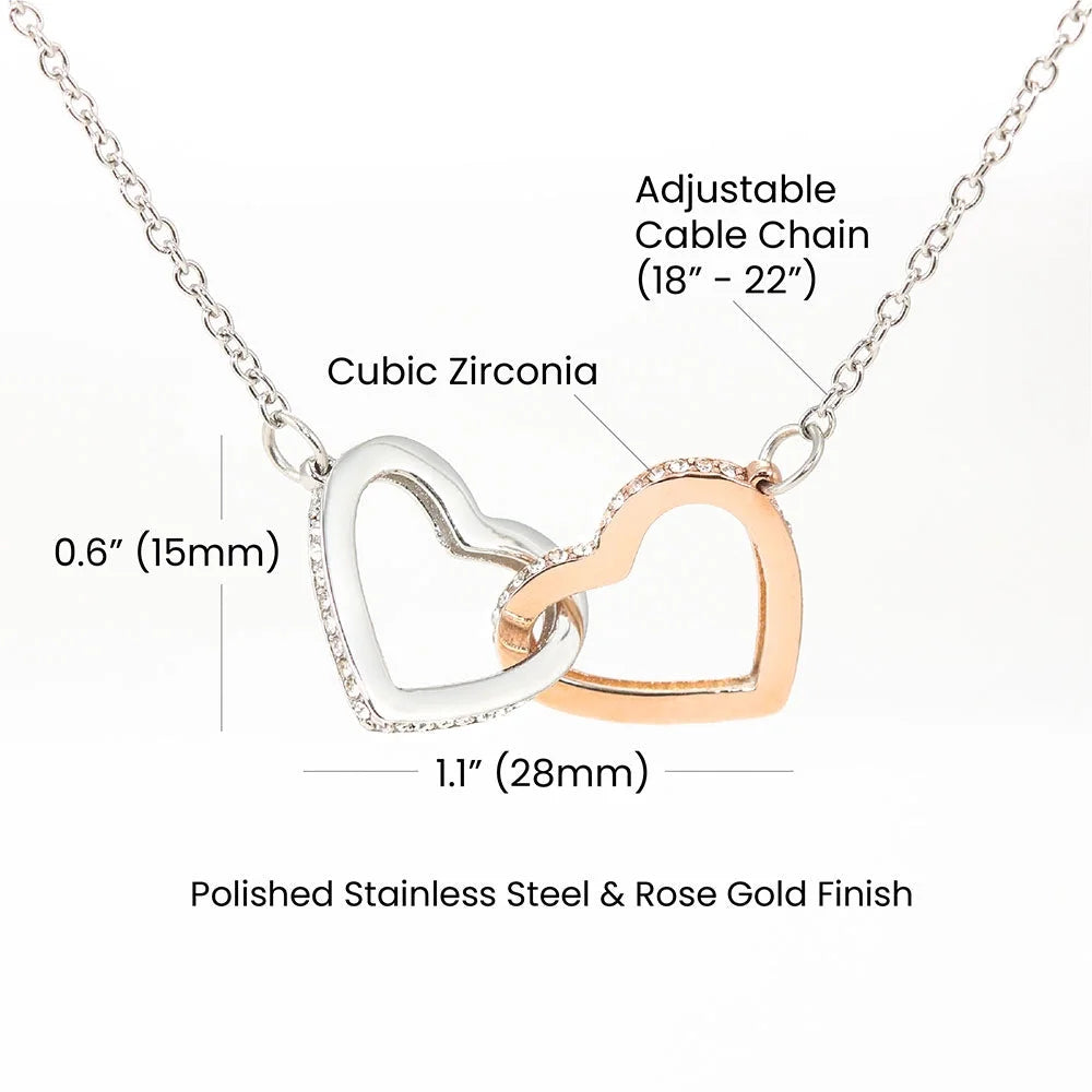 Interlocking Hearts Pendant Necklace S652