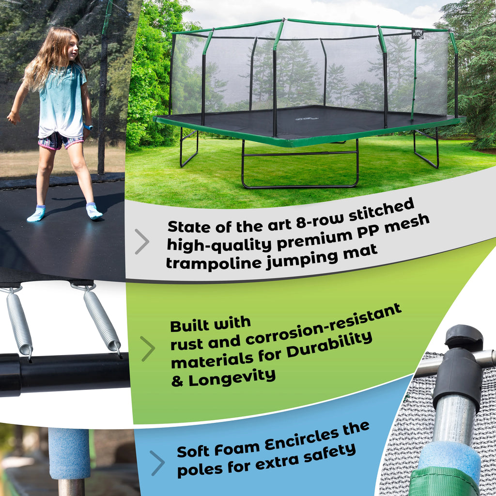 12 x 12 FT Square Trampoline Set with Enclosure and Safety Pad X993644