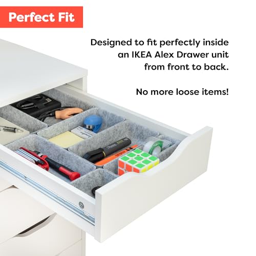 10-Piece Modular Felt Drawer Organizer Set J965