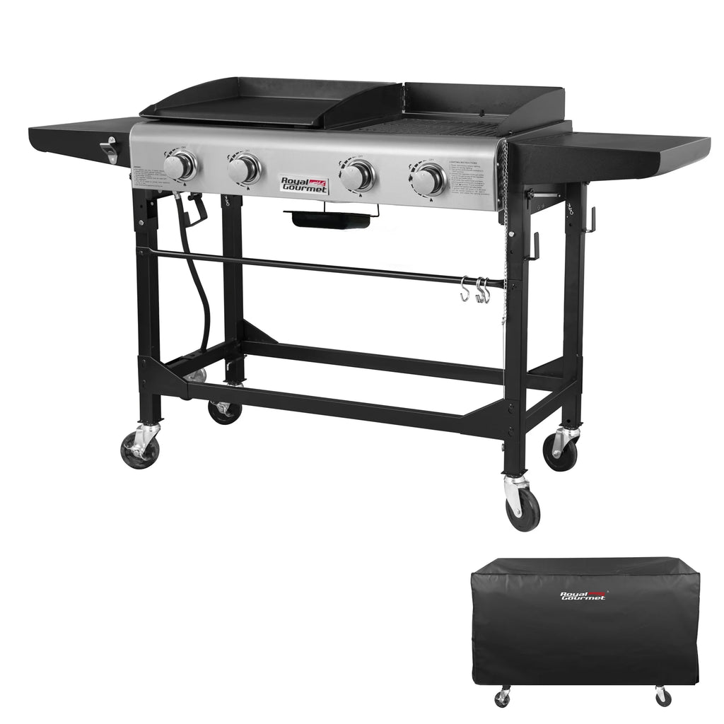 4-Burner Gas Grill and Griddle with Cover H688