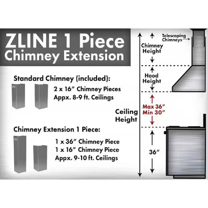 Chimney Extension for 9 ft. to 10 ft. Ceilings X470