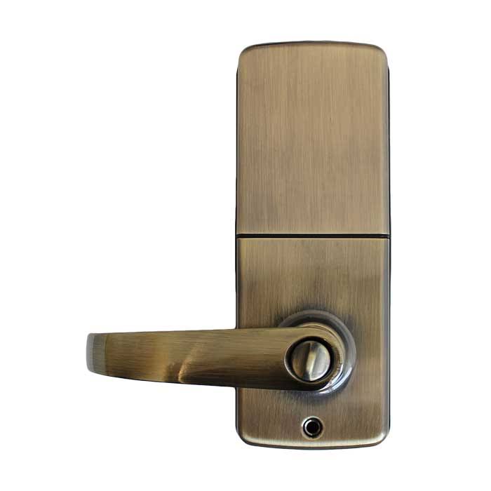 Bright Brass Electronic Lever Lock V69065