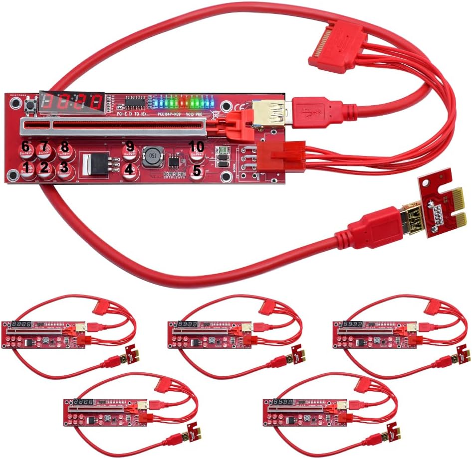 USB 3.0 PCI-E Riser Adapter Card 6 Pack L821375