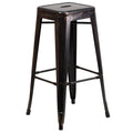 Black Backless Metal Barstool K806317