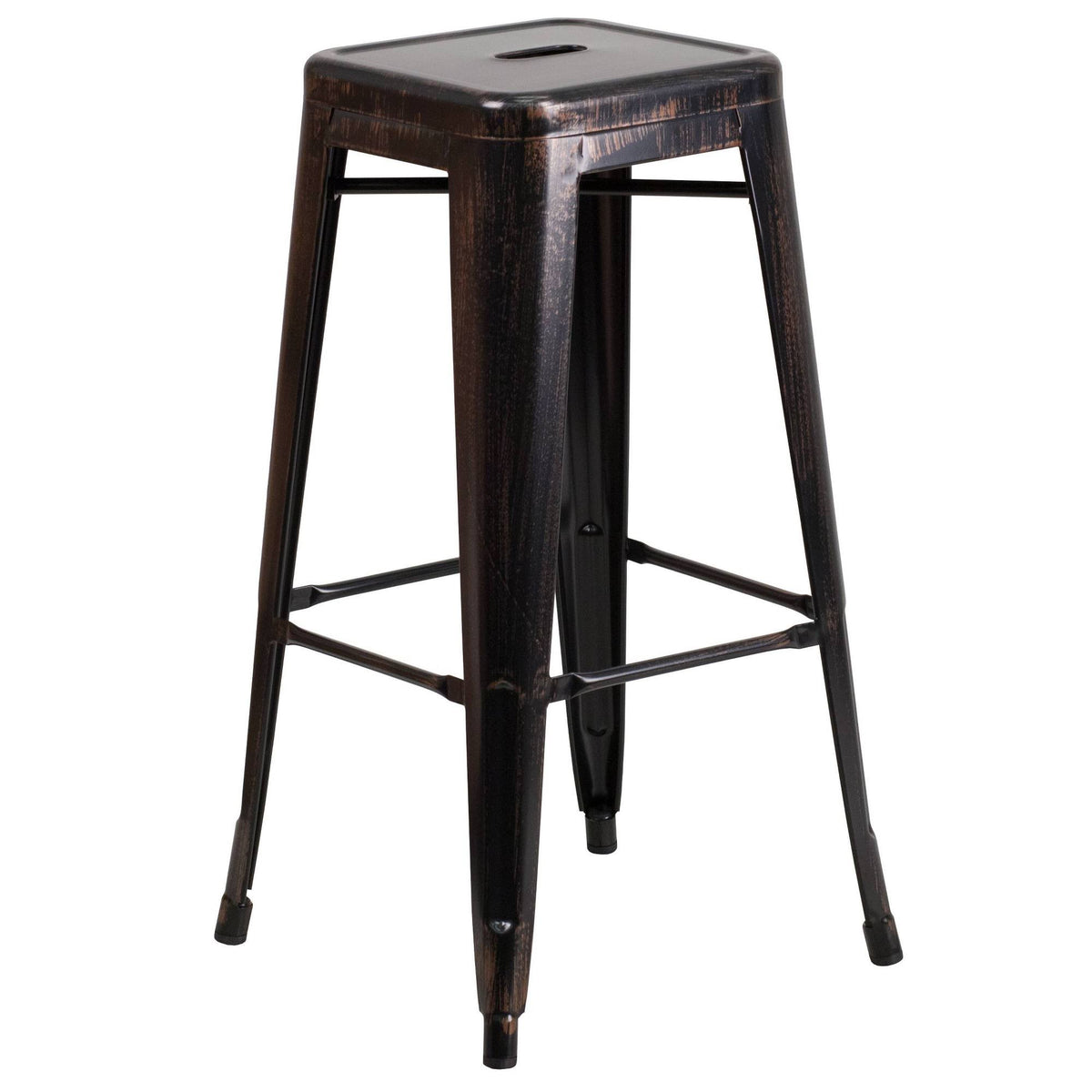 Black Backless Metal Barstool K806317