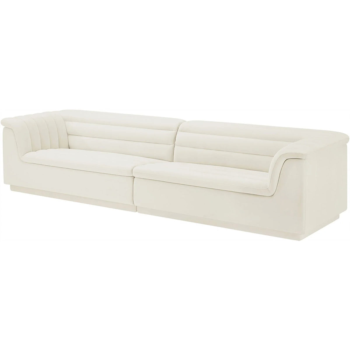 Cream Velvet Modular Sofa Z4478