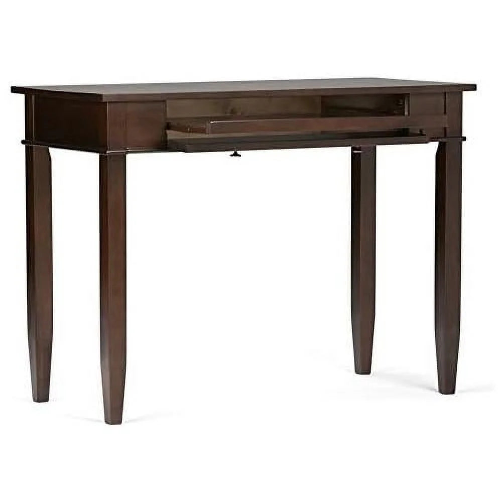 42" Dark Brown Solid Wood Desk Y267713