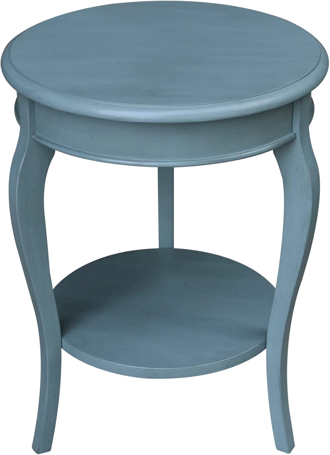 White Round End Table T724047