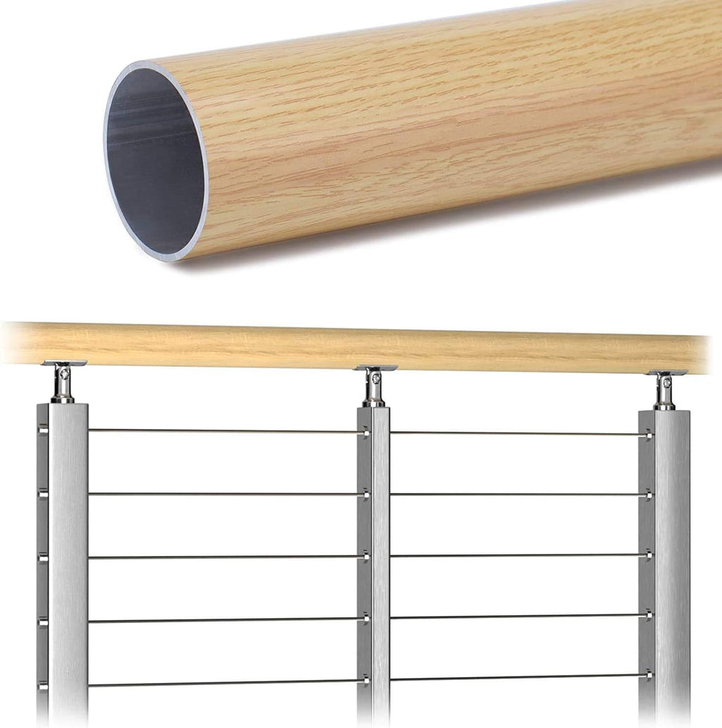 6.6ft Aluminum Cable Railing Handrail for Staircase and Deck Stair O639