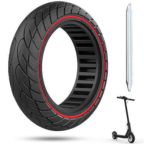 10x2.50 Solid Rubber Tubeless Scooter Tire 2pc Red Y8626