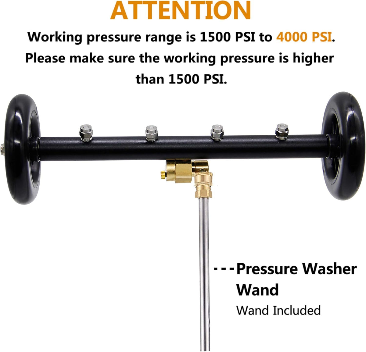 16 Inch Undercarriage Cleaner for Pressure Washer, 4000 PSI K535936