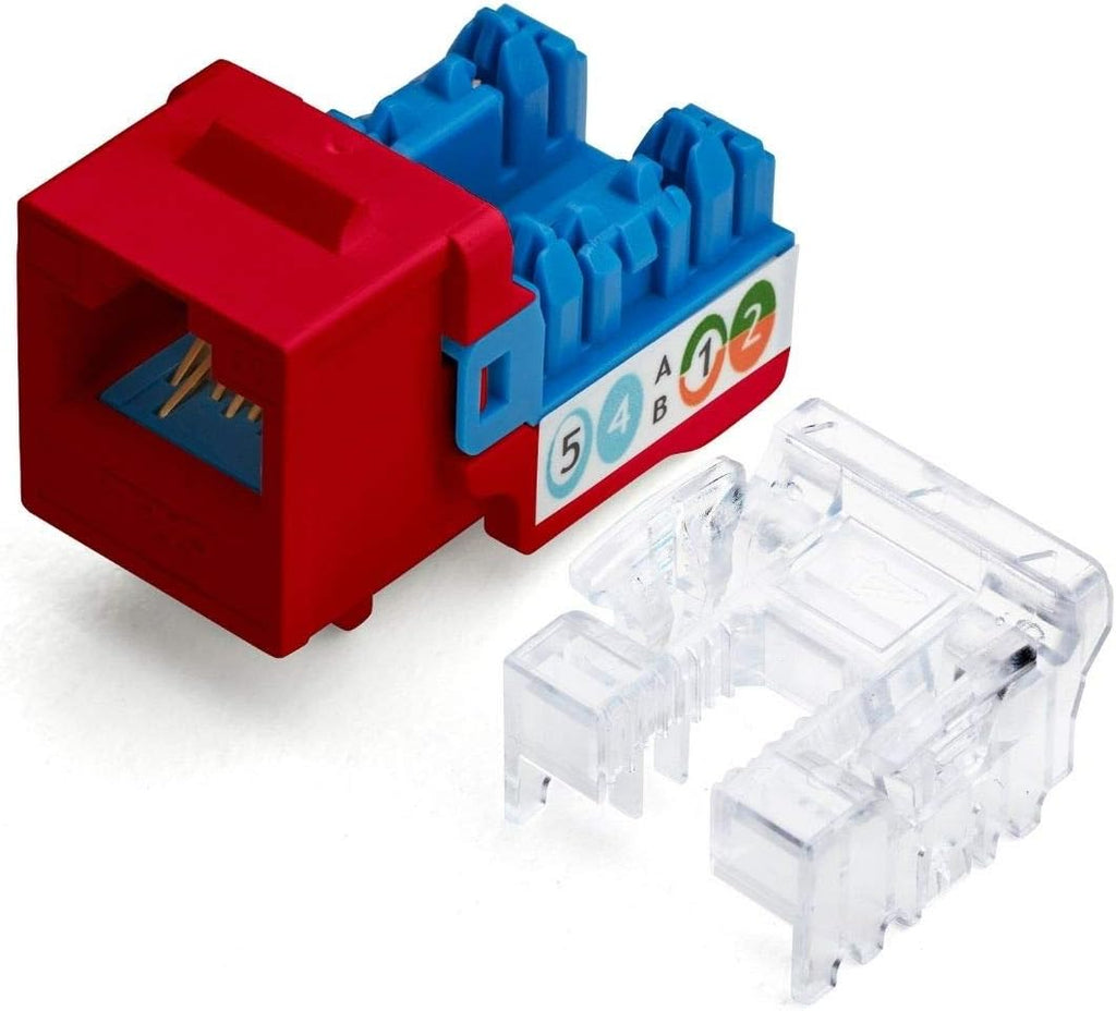 White Cat6A Keystone Jack 24 Pack W617