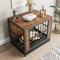 Metal and Wooden Dog Crate with 3 Doors Q873
