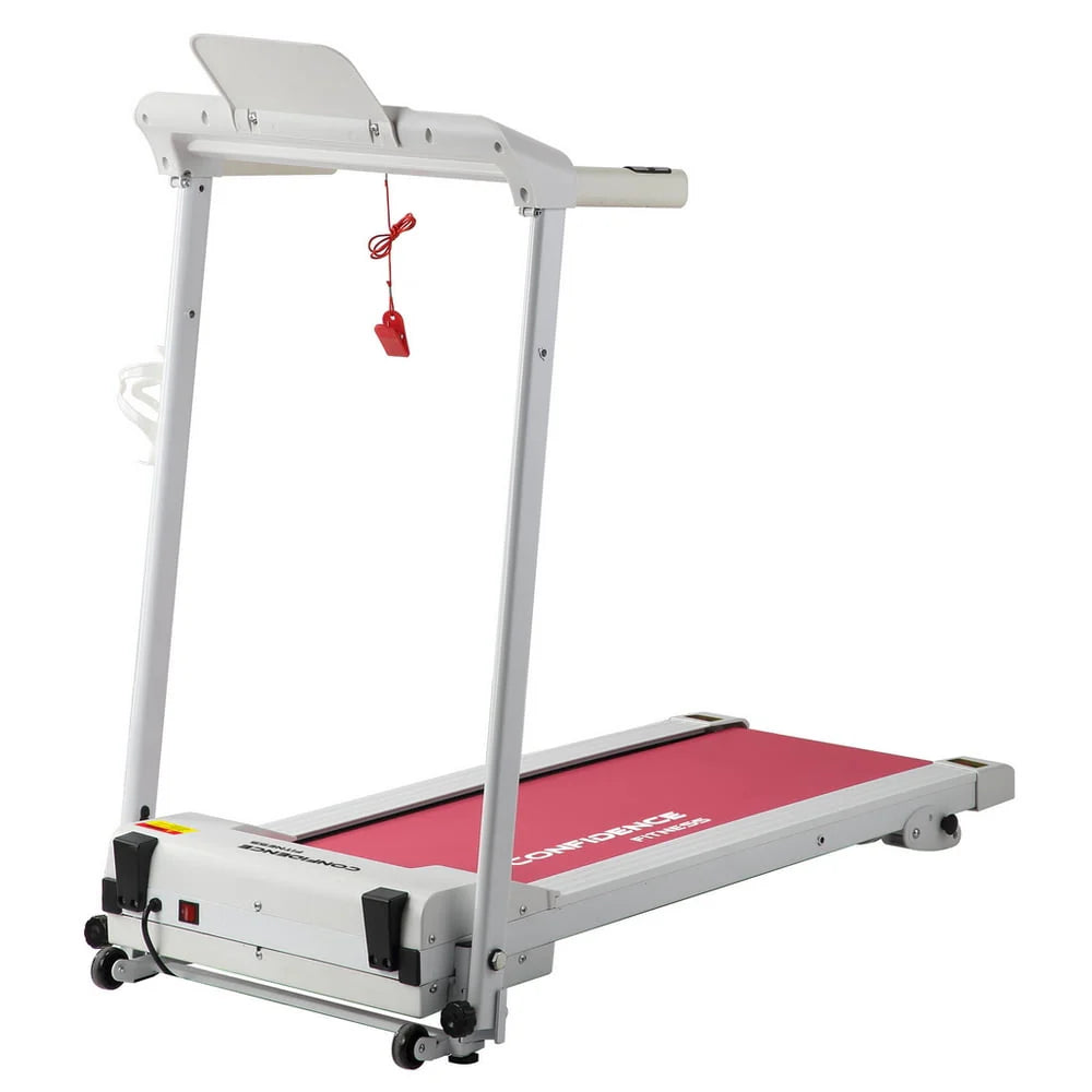 White/Pink Electric Treadmill V9530