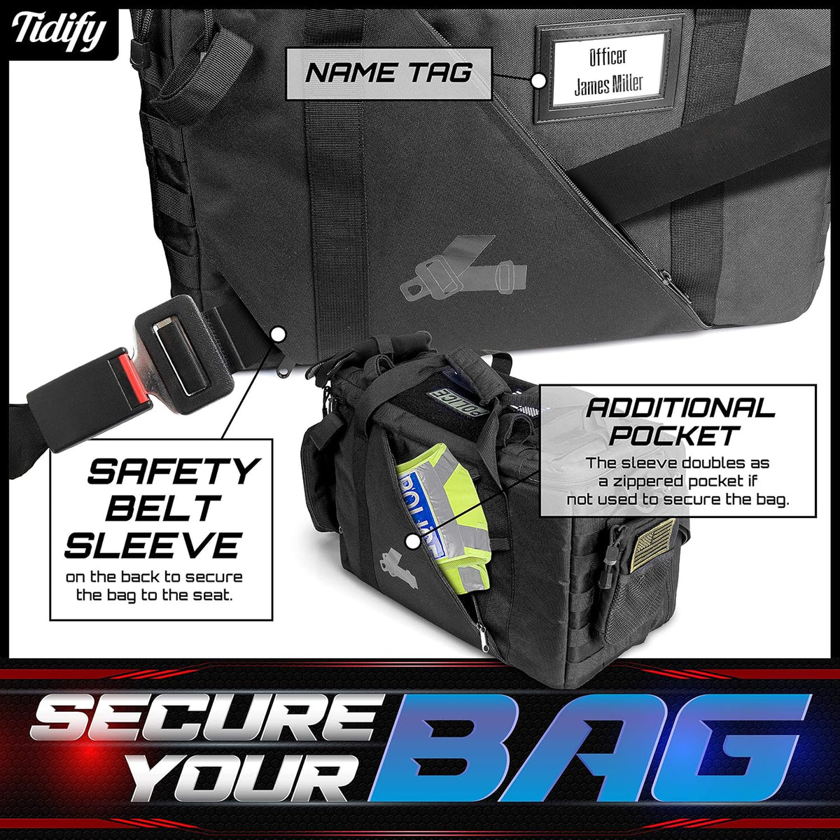 Heavy Duty Water Resistant Tactical Gear Bag with MOLLE Organizer P6874