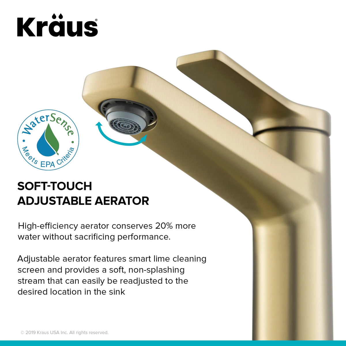 Single Handle Bathroom Faucet in Brushed Gold N120618