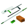 Pro Window Cleaning Kit with 8ft Pole Scrubber Squeegee Scraper Sponge M145