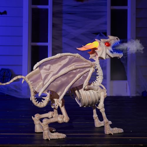 23.6" Mist-Spraying Dragon Skeleton Decoration G942