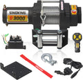 12VDC 3000LB UTV ATV Winch with Steel Cable Electric Winch Kit with Wireless Remote Control M4744