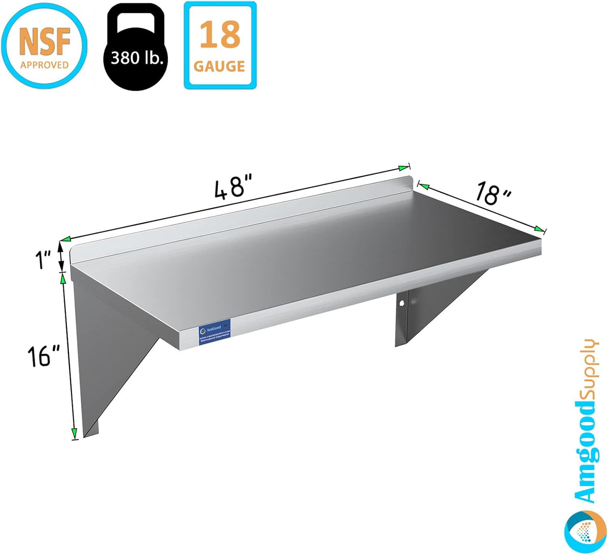 Stainless Steel Wall Shelf Y958809