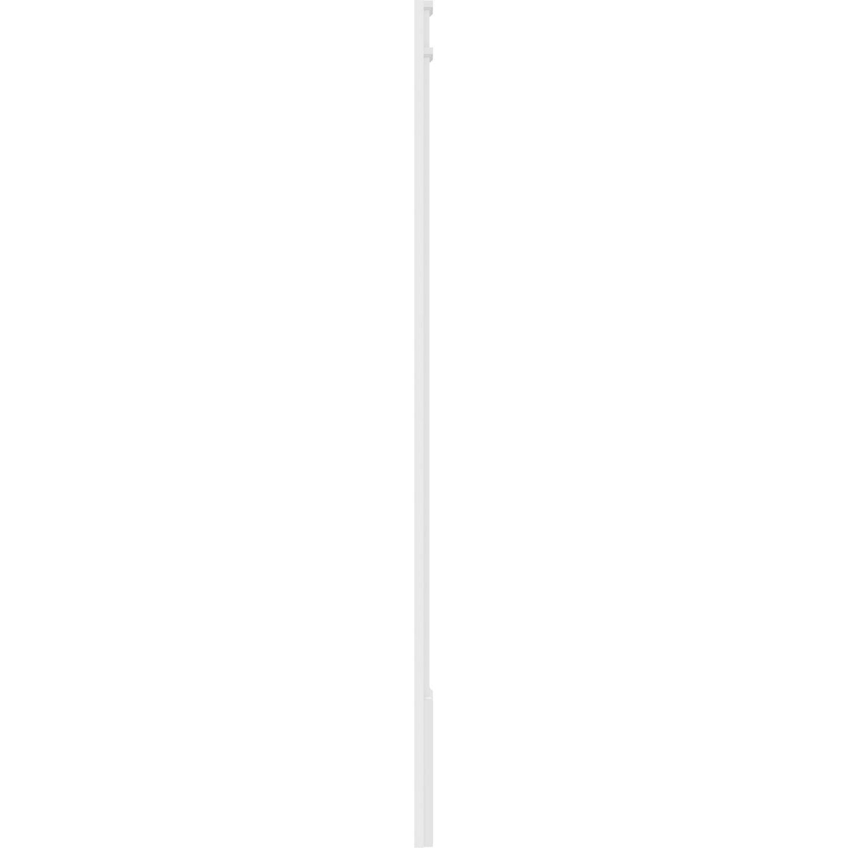 Two Equal Flat Panel PVC Pilaster with Decorative Capital & Base (Pair) S796