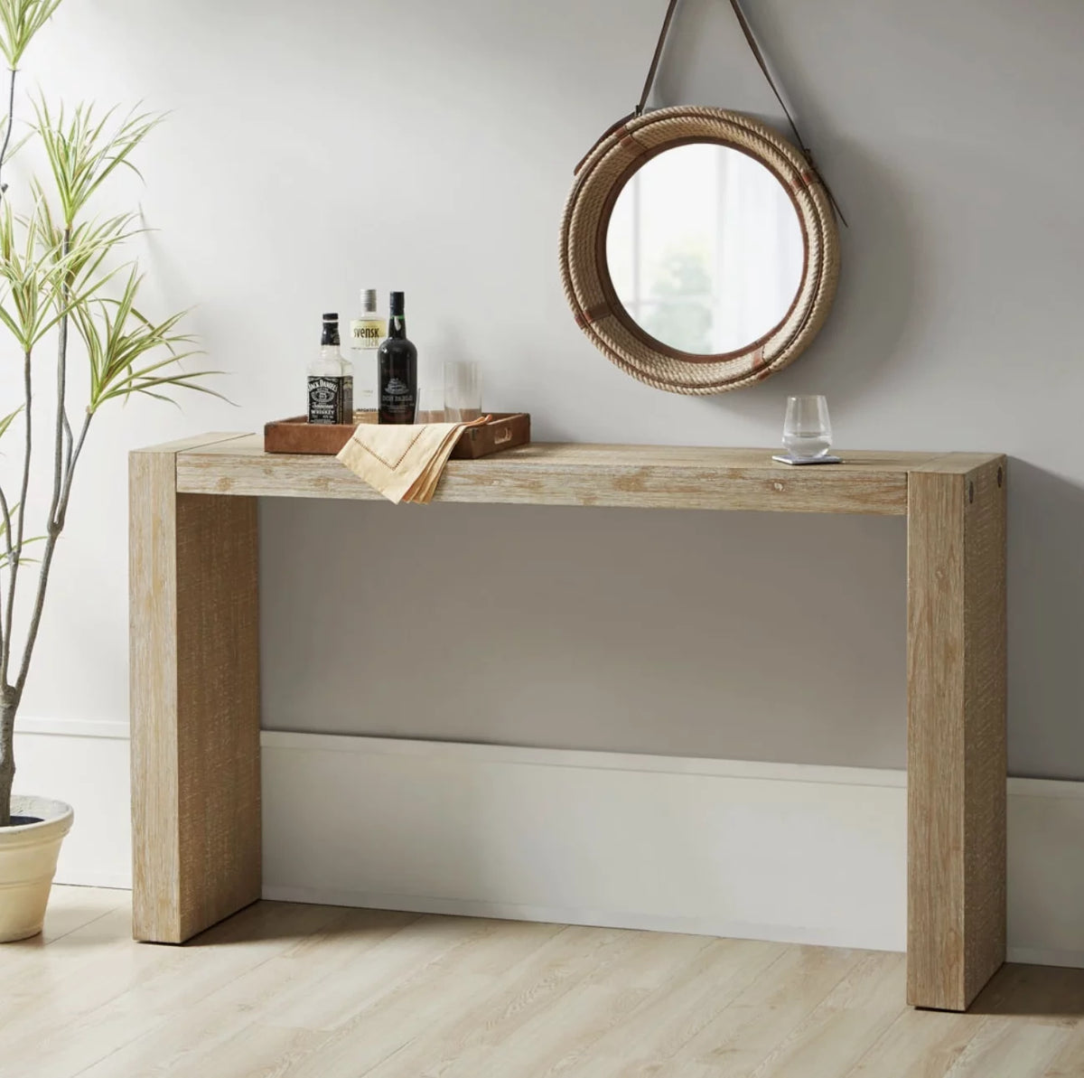 Natural Wood Console Table Z7694
