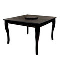Black Wooden Counter Height Table with Lazy Susan J30702
