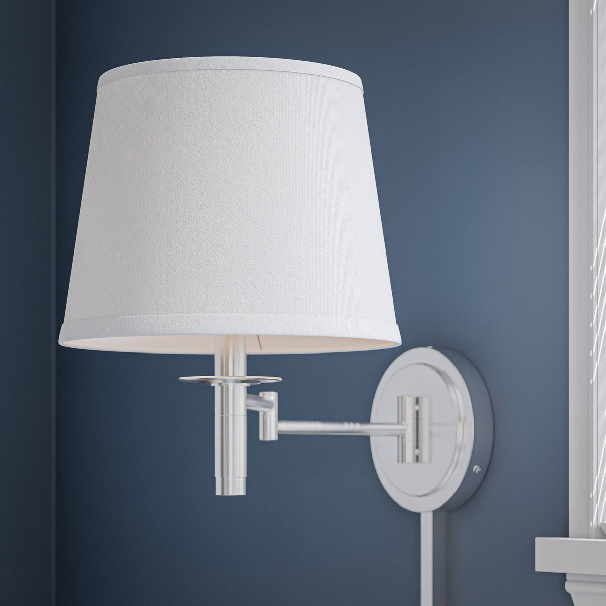 Brushed Steel Swing Arm Wall Lamp D9505