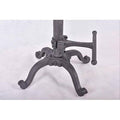 Rustic Industrial Farmhouse Tractor Seat Counter Height Adjustable Bar Stool Cast Iron Swivel Stool U933383