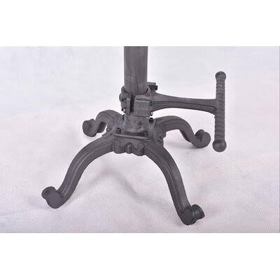 Rustic Industrial Farmhouse Tractor Seat Counter Height Adjustable Bar Stool Cast Iron Swivel Stool U933383