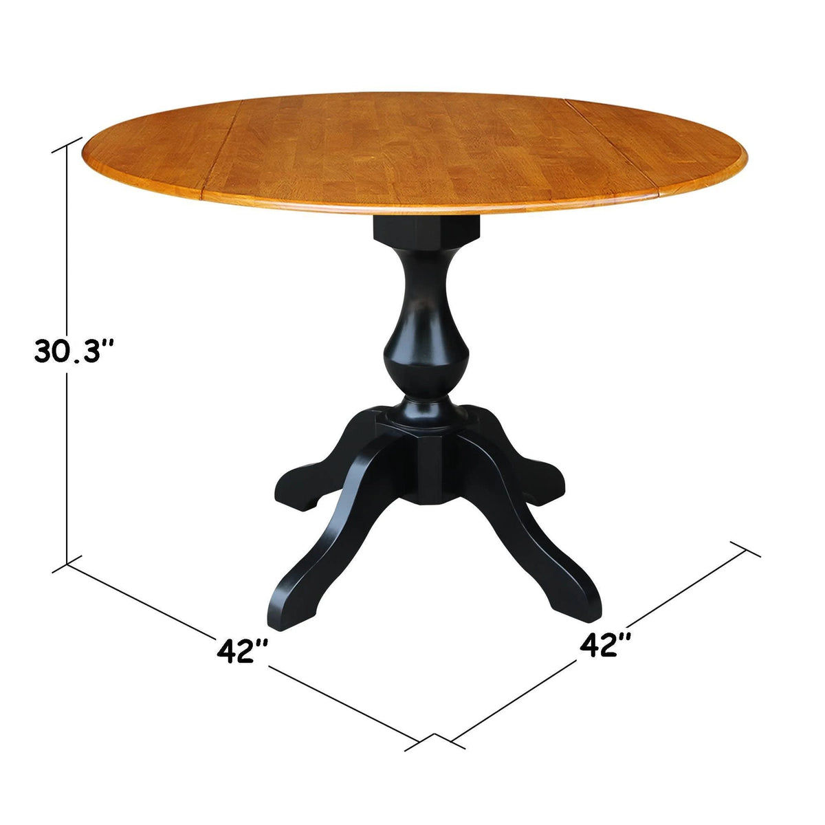 Round Dual Drop Leaf Pedestal Table I368