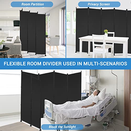 Black 3 Panel Folding Privacy Screen C443