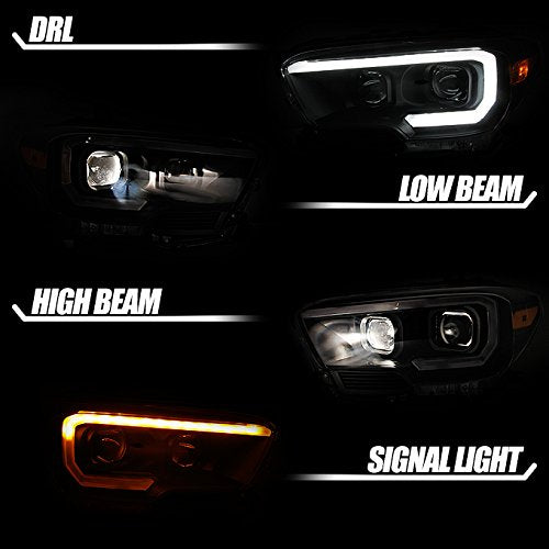 Black Sequential LED Projector Headlights X98523