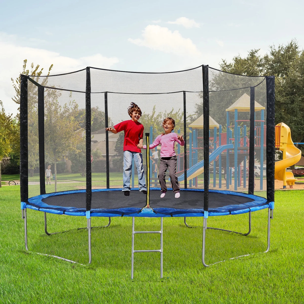 14FT Trampoline with Safety Enclosure A84465