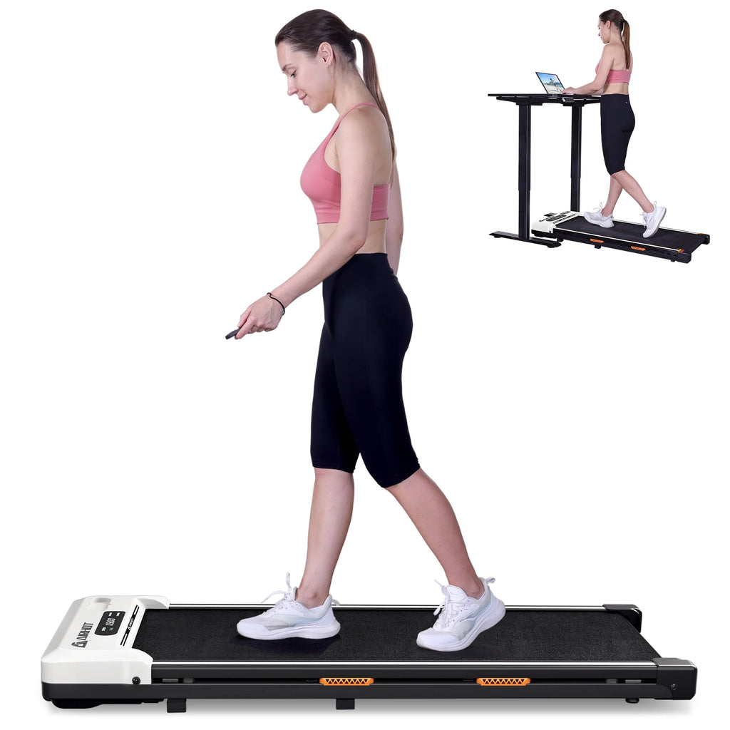 2 in 1 Portable Treadmill with Remote Control Lanyard, Black D242406