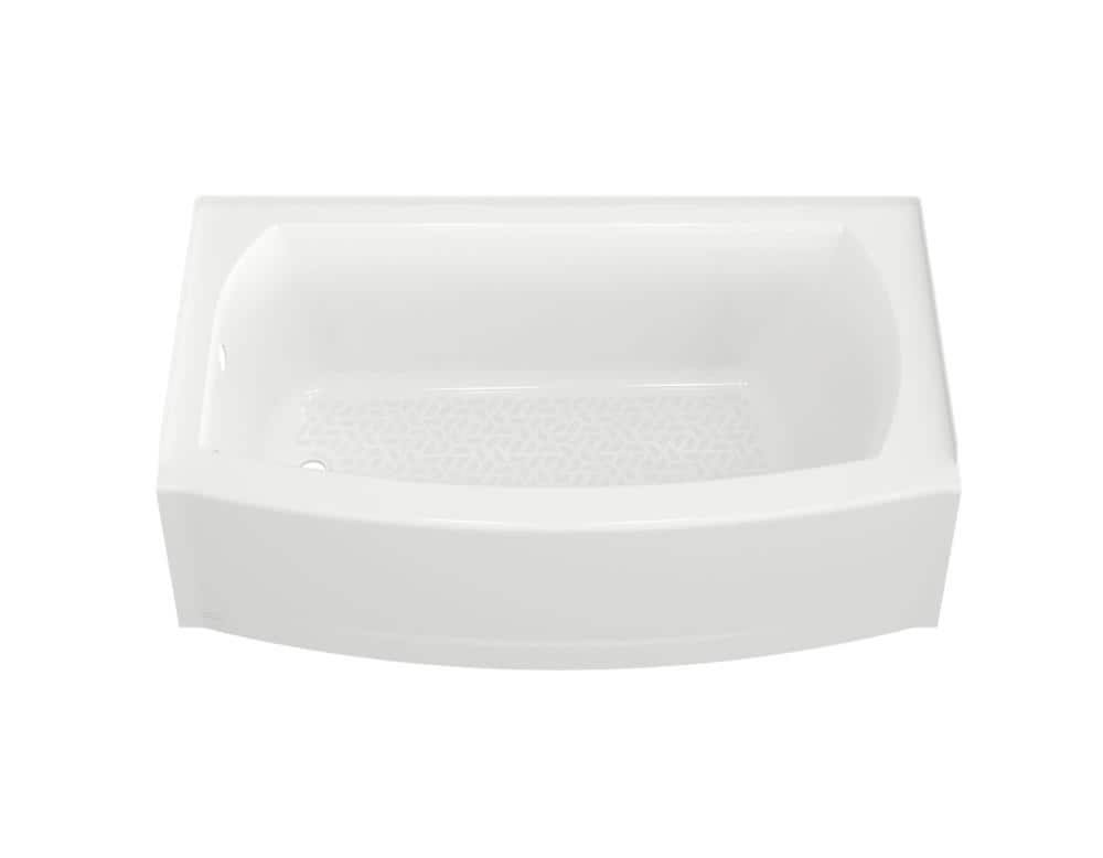 60-in W x 30-in L Arctic White Fiberglass Composite Rectangular Alcove Soaking Bath H5545