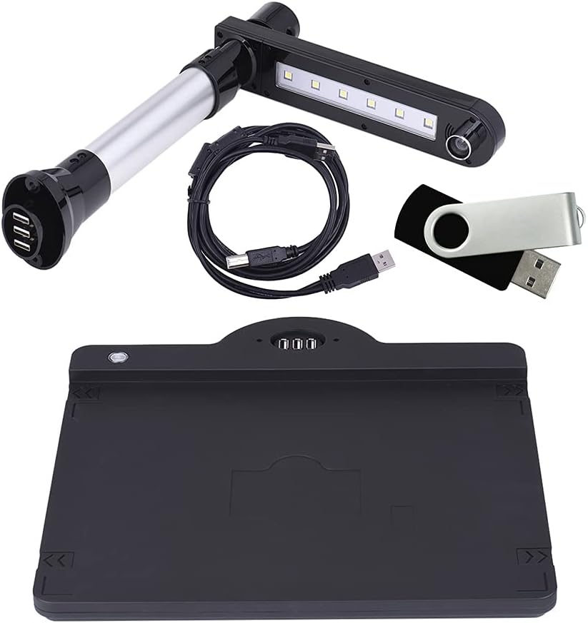 Adjustable Dual Lens Document Scanner with OCR Function LED Light A93401