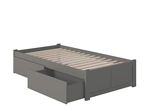 Platform Bed with Footboard & Storage Drawers Y452