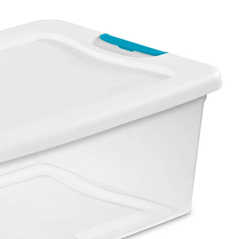 15-Qt. Clear Stackable Latching Storage Box Container (96 Pack) N246