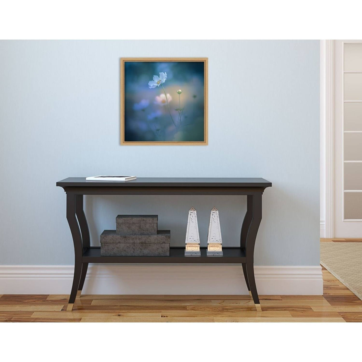 Canvas Art Framed White Shadow Black X102