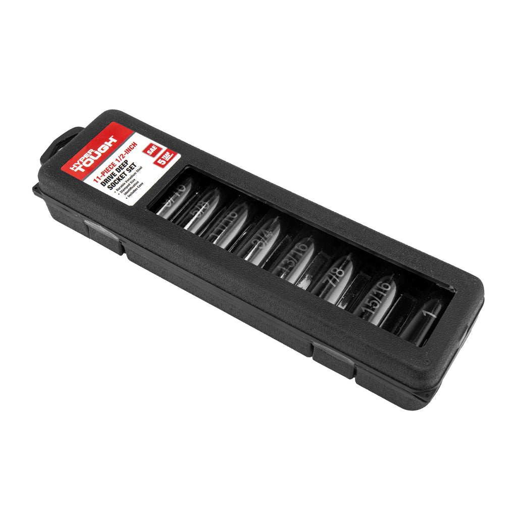 11-Piece 1/2 Drive 6-Point Deep Impact SAE Socket Set E149
