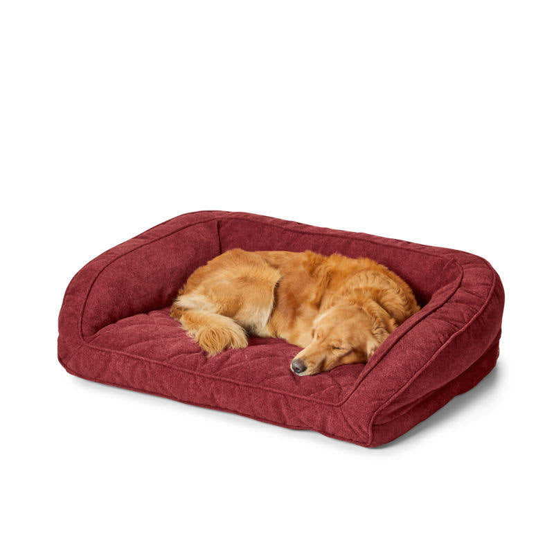 Heathered Red Large Bolster Dog Bed A892647