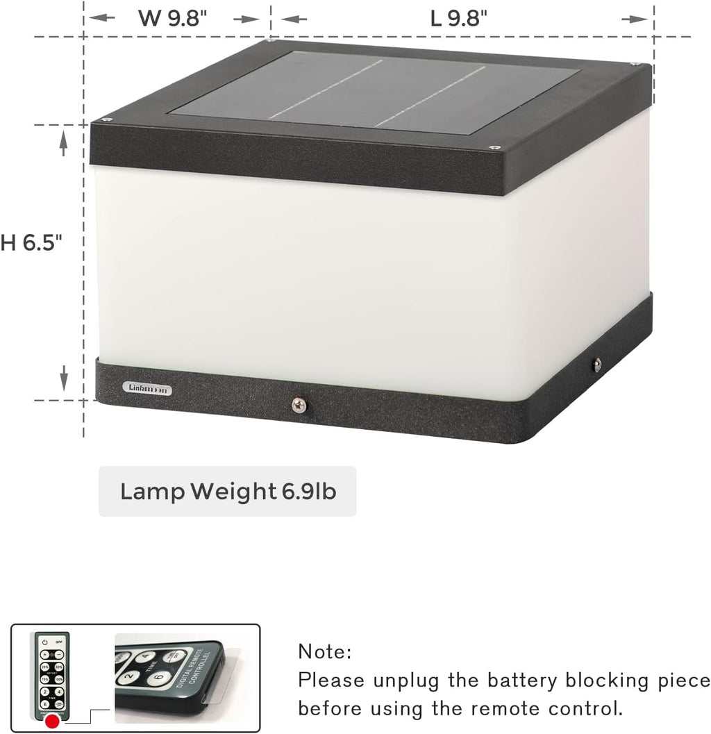 Outdoor Solar Post Cap Light with Waterproof IP54 Y318748