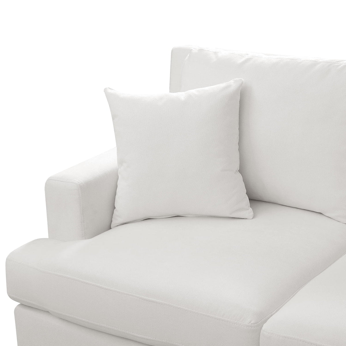 White Convertible L Shaped Sofa Y33256