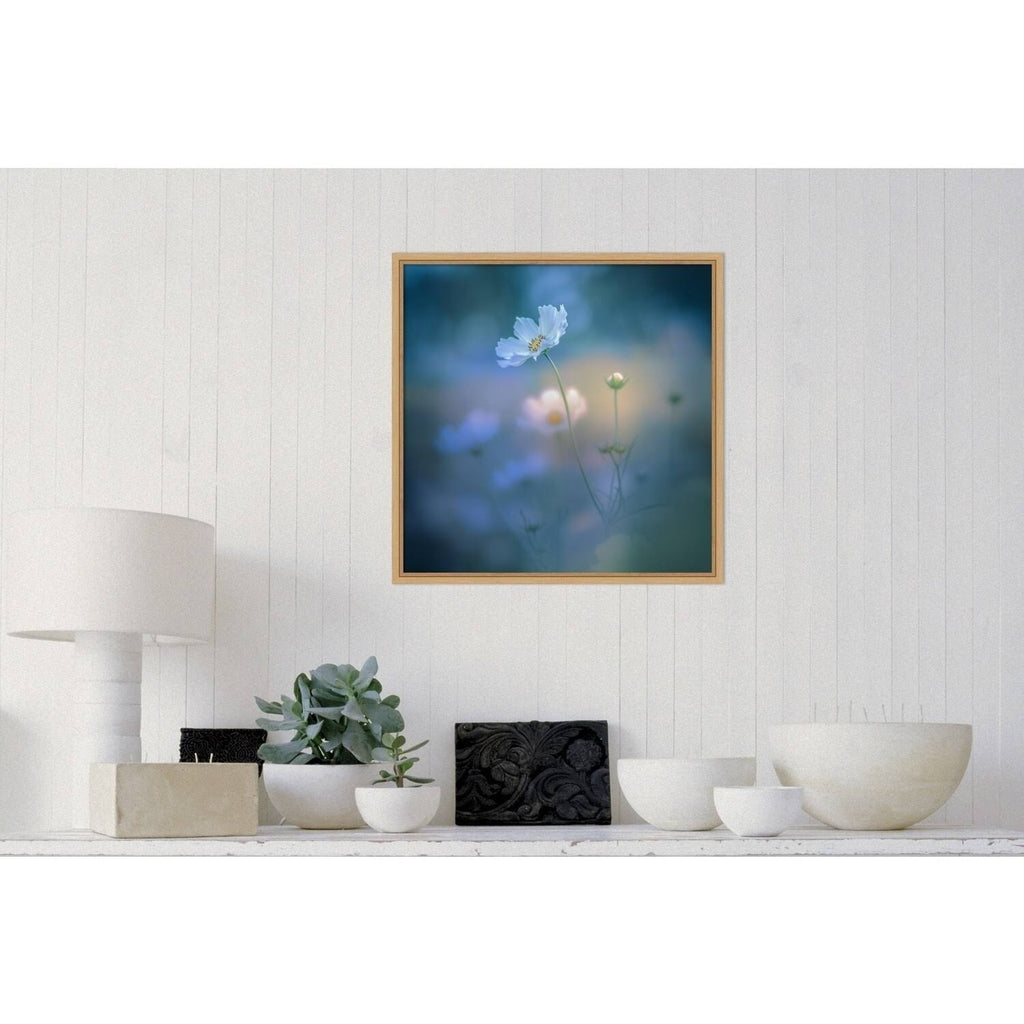 Canvas Art Framed White Shadow Black X102