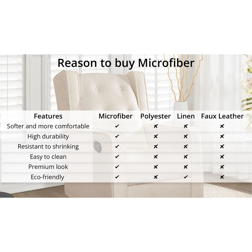 Swivel Glider Rocker Recliner Microfiber H3936
