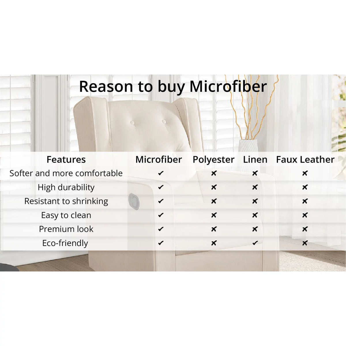 Swivel Glider Rocker Recliner Microfiber H3936